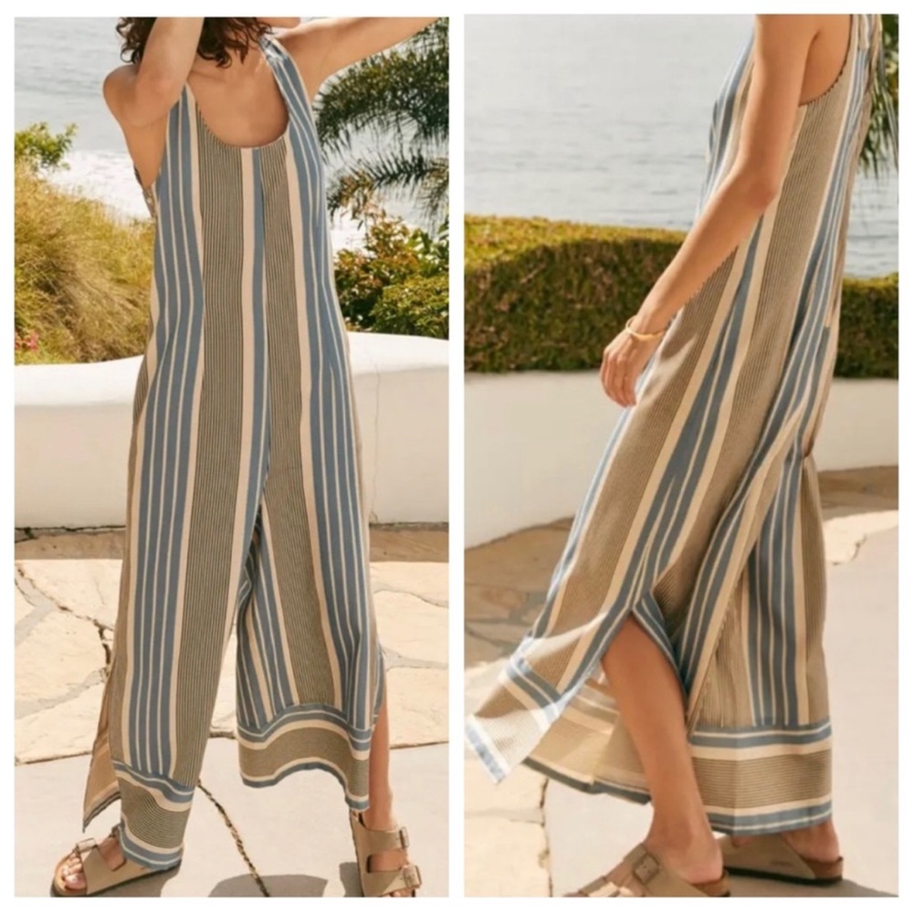 Sancia Leondrea Celeste Stripe Jumpsuit NWT